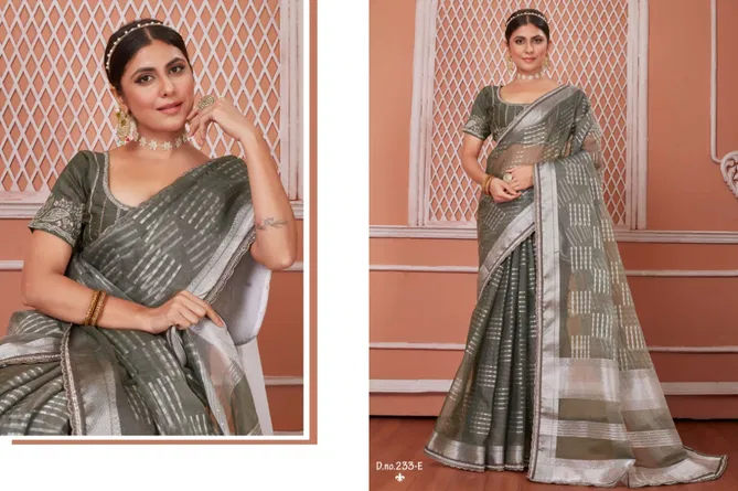 Sumitra 233 A To F Nylon Lining Designer Saree Wholesale In India